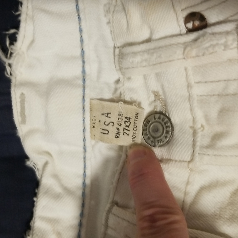 Ralph Lauren Slim Fit NWT White RRL 27x34 Vintage Distressed - Picture 13 of 17
